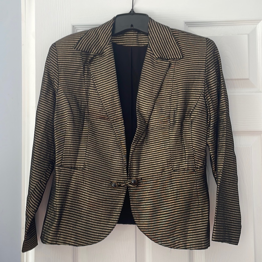 Vintage gold striped party jacket